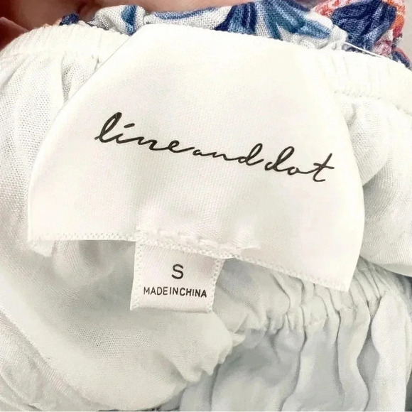 Line and Dot Sunday Tropical Mini Dress in Multicolors, Size Small - Picture 6 of 10